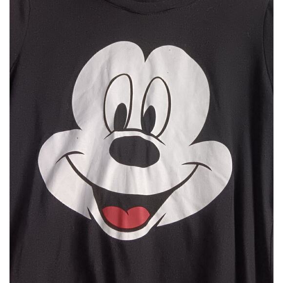EUC Mickey Mouse Black Size L Short-Sleeve Hooded Tee/T-Shirt - Picture 2 of 3